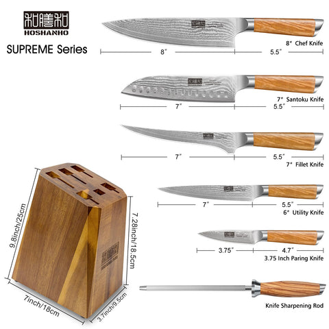 HOSHANHO 8-inch chef knife with ultra sharp edge for precise slicing