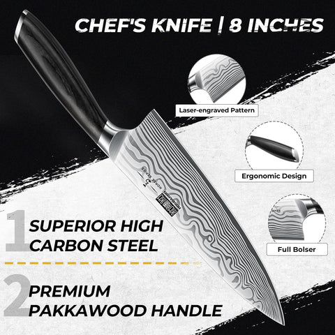 HOSHANHO 8-inch serrated bread knife slices crusts cleanly.