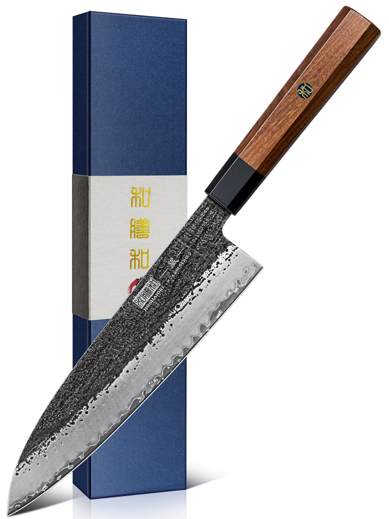 HOSHANHO 8-inch chef knife blade core 10CR15MOV for long-lasting sharpness.