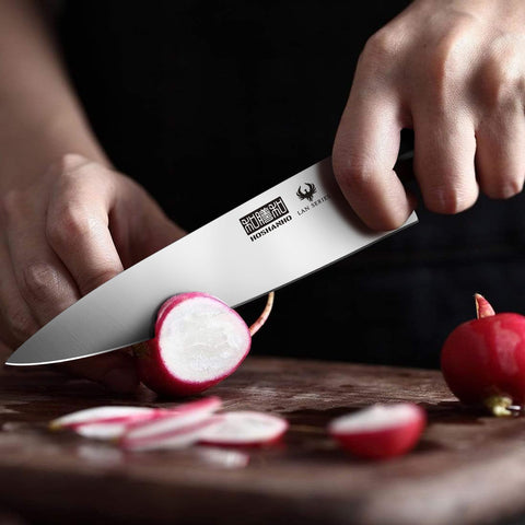 HOSHANHO 8-inch knife in use during meal preparation