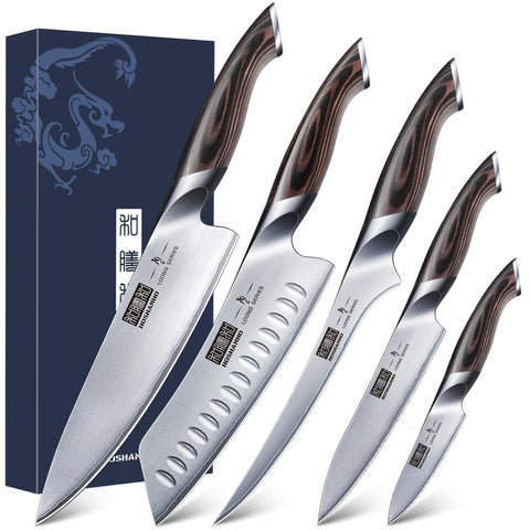 HOSHANHO 8-inch chef knife edge detail for precise slicing in daily cooking