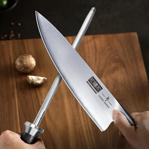 HOSHANHO honing rod works with all knife types from paring to chef.