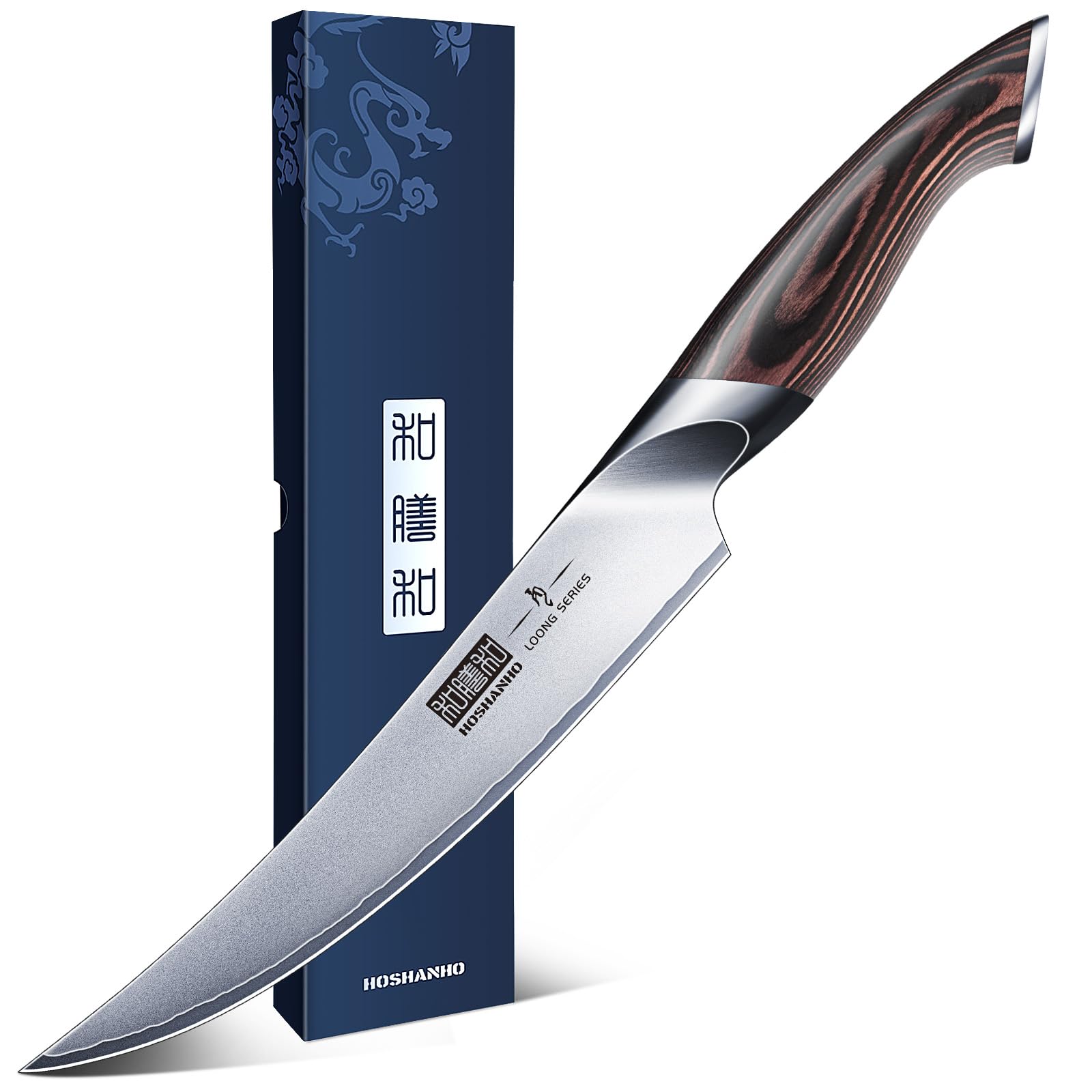 HOSHANHO 6-inch boning knife blade for precise filleting and deboning.