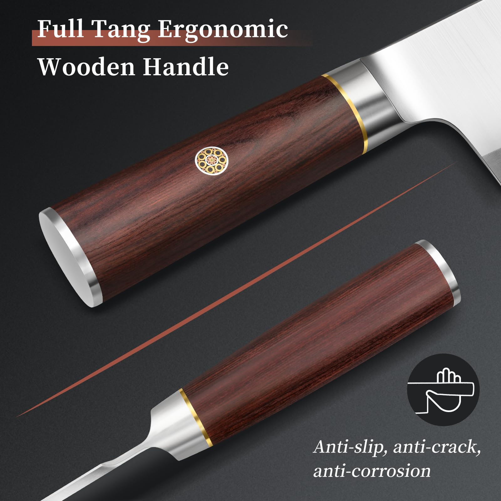 HOSHANHO Cleaver edge honing close-up emphasizes precision and reduced drag.
