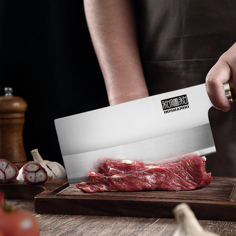 HOSHANHO Cleaver vegetable-dicing capability supports versatile kitchen tasks.