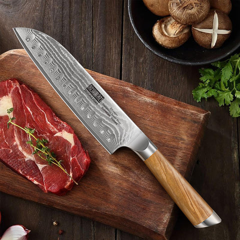 Razor-edge look on HOSHANHO knife, highlighting sharpness for effortless slicing