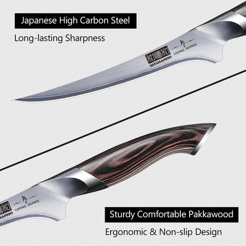 HOSHANHO high-carbon steel edge provides durable sharpness