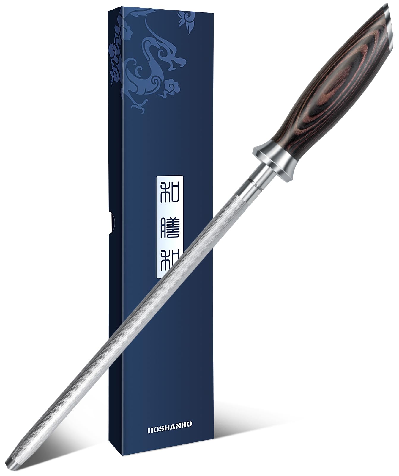 HOSHANHO honing rod 10-inch guides blades with a precise edge.