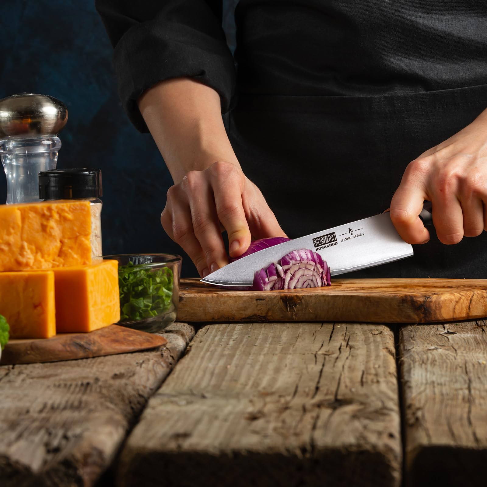 HOSHANHO close-up shows sharpening edge built for lasting durability.