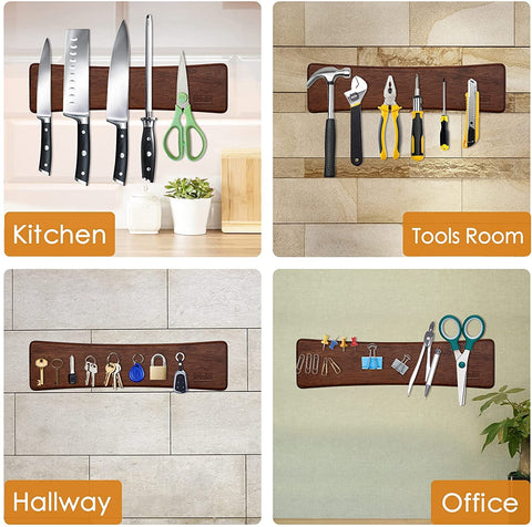 HOSHANHO acacia wood finish complements modern kitchen decor