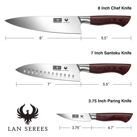 HOSHANHO 7-inch Santoku knife balanced for controlled cuts