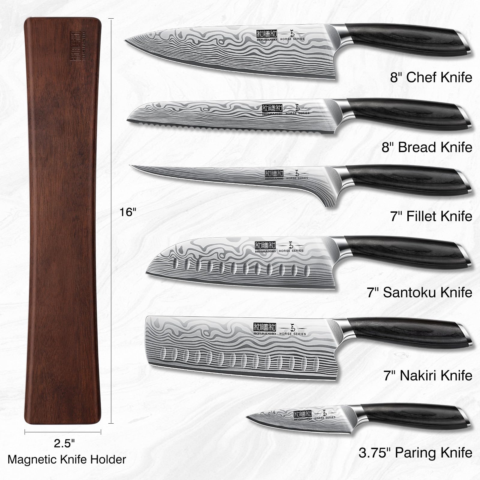 HOSHANHO 8-inch bread knife for clean, crusty bread cuts