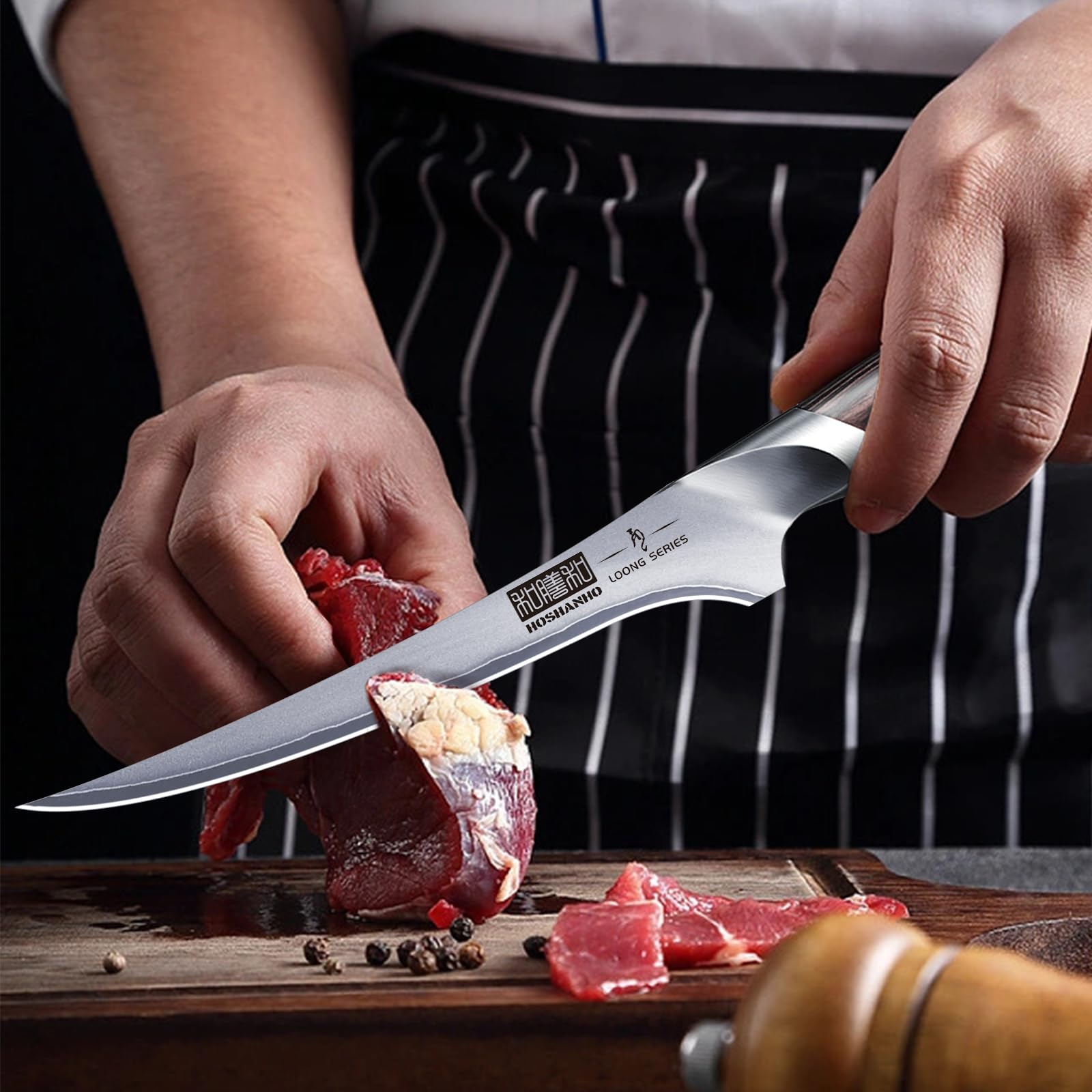 HOSHANHO multifunction knife handles fish, meat, poultry tasks