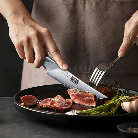 HOSHANHO natural pakkawood ergonomic handle enables comfortable control.