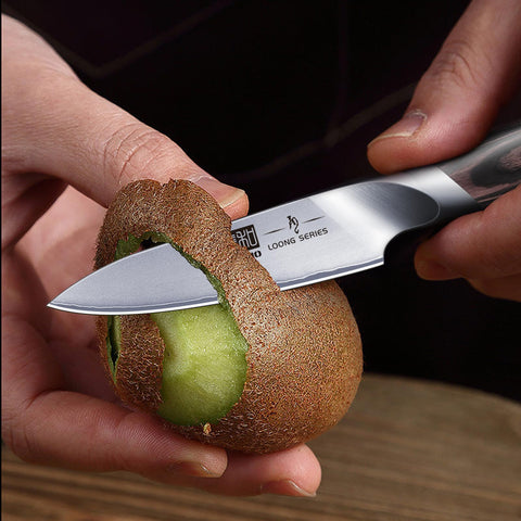 HOSHANHO paring knife enables precise fruit prep in a versatile toolkit.