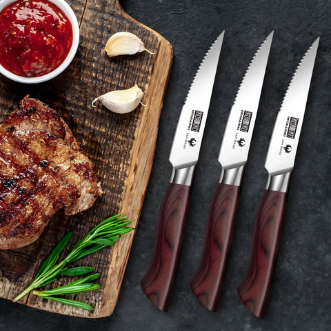 HOSHANHO high-carbon stainless steel blades; long-lasting sharpness and corrosion resistance.