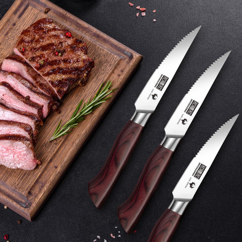 HOSHANHO gift-ready steak knife set; great for cooking lovers.