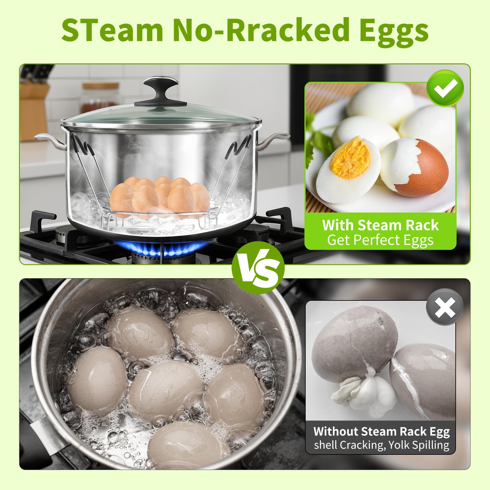 Hosimay steamer trivet 7.9-inch diameter for even steam