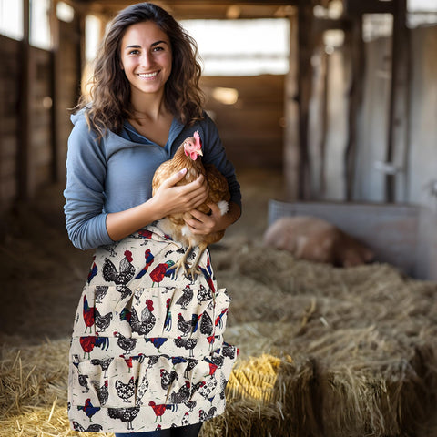 Hossmily versatile apron for coop, kitchen, and outdoor tasks