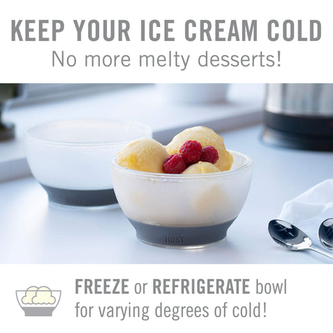 Host Ice Cream Freeze Bowl cooling gel walls for lasting chill.