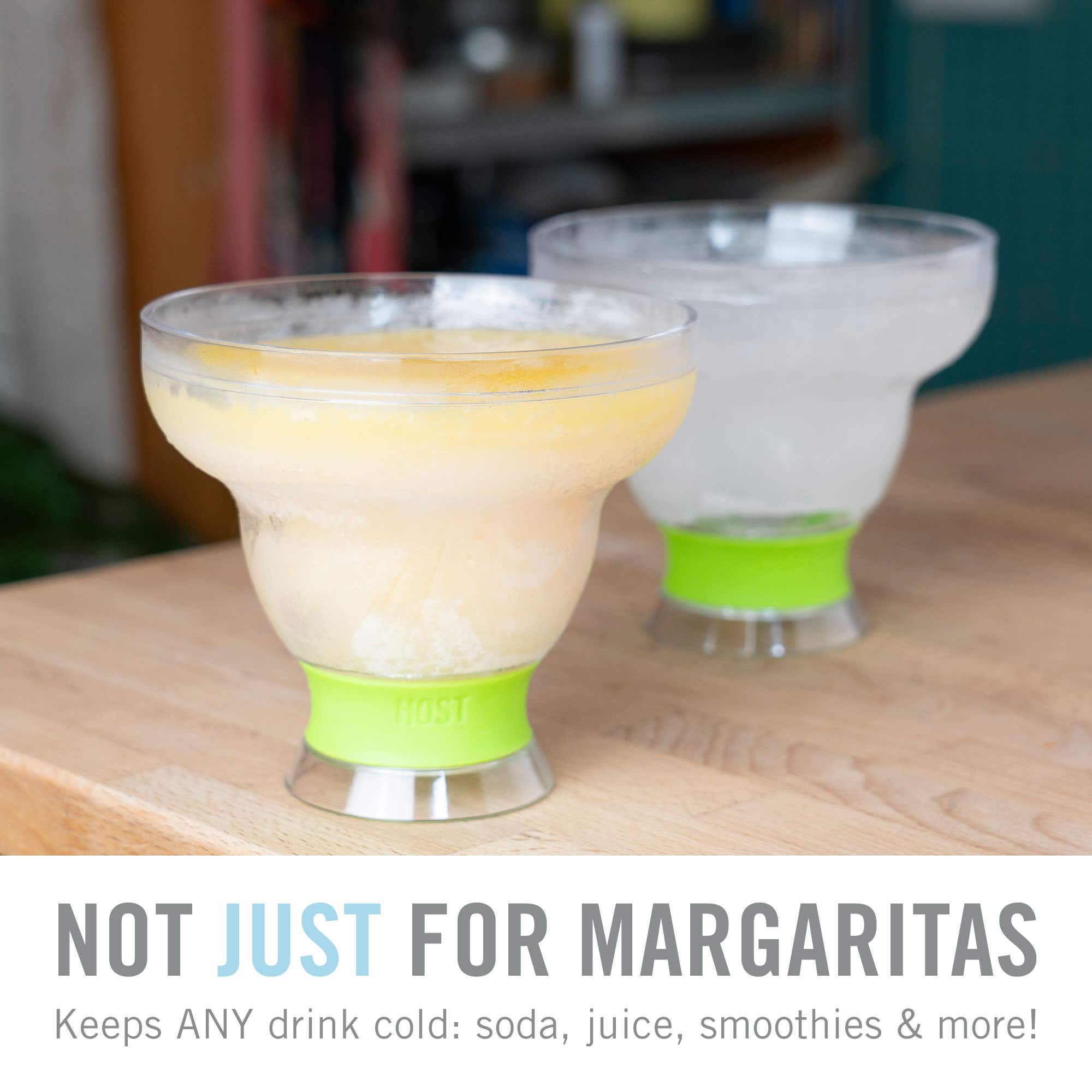 Host Freeze margarita glass closeup gel shows cooling gel matrix.