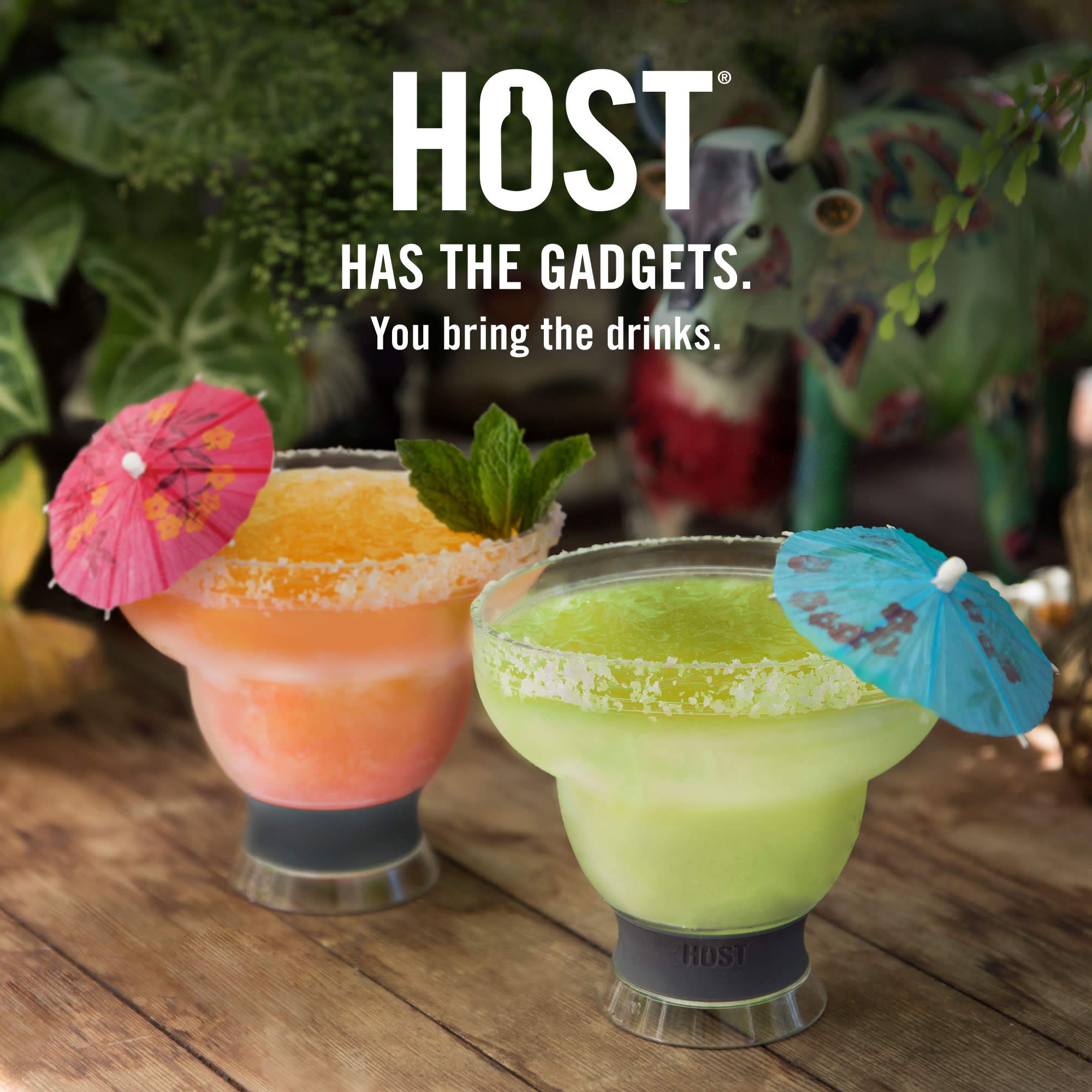 Host Freeze margarita glass durable-plastic construction for outdoor use.