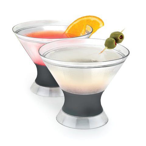 Host Freeze martini glasses 2-pack showcase frosty, dilution-free cocktails.