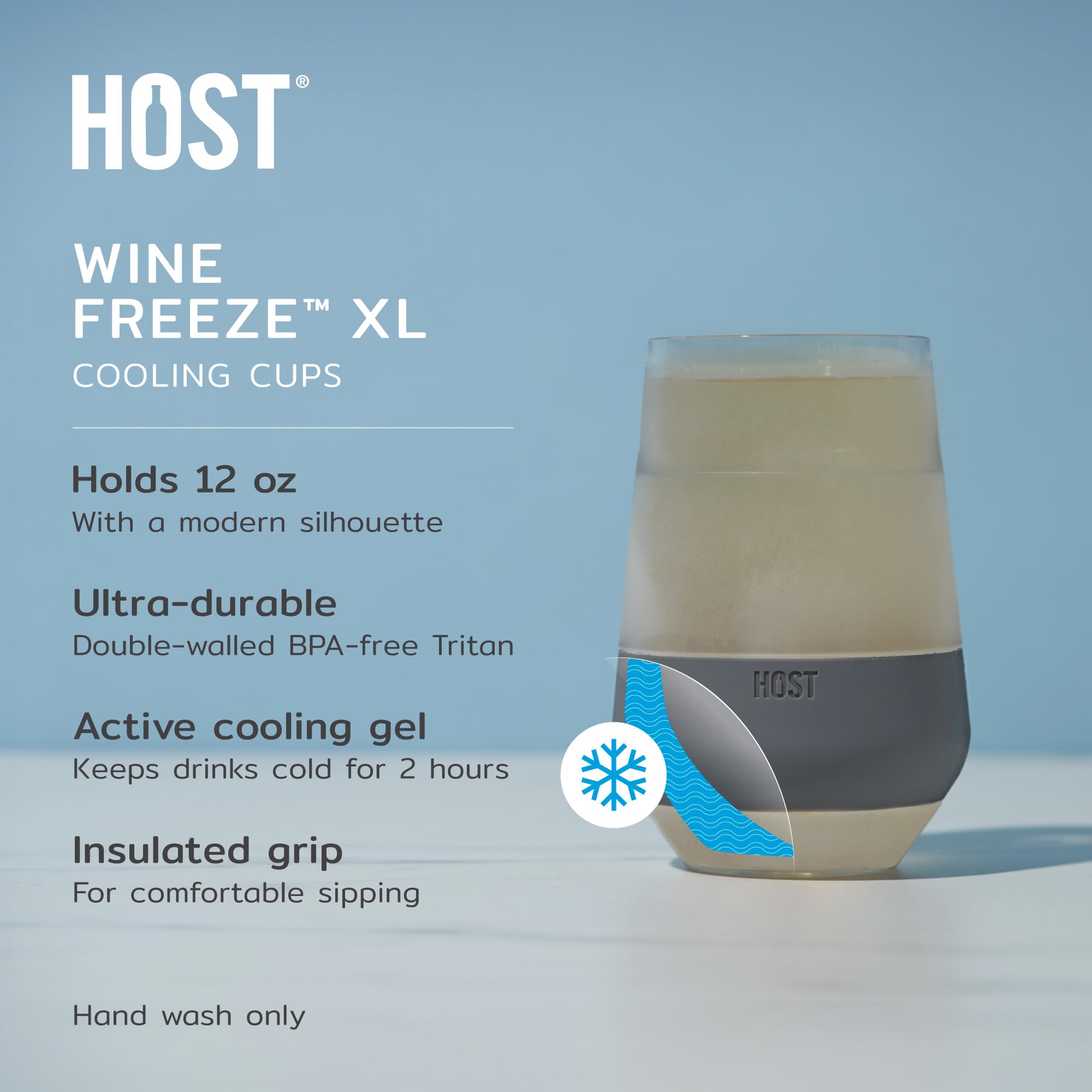 HOST Freeze XL ideal for Aperol Spritz and other chilled beverages.