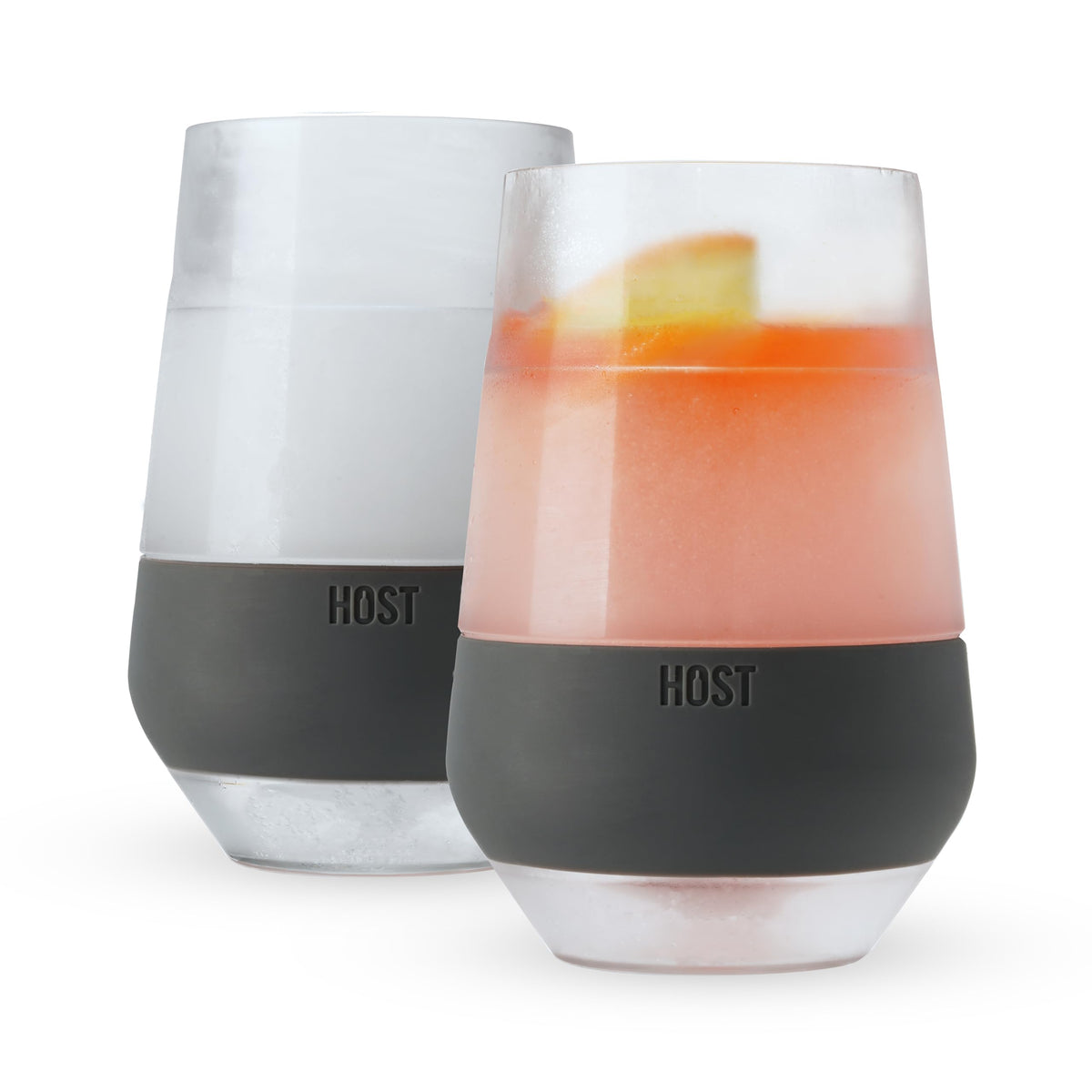 HOST Freeze XL wine glass cooling cup setup highlights double-wall insulation for chilly drinks.