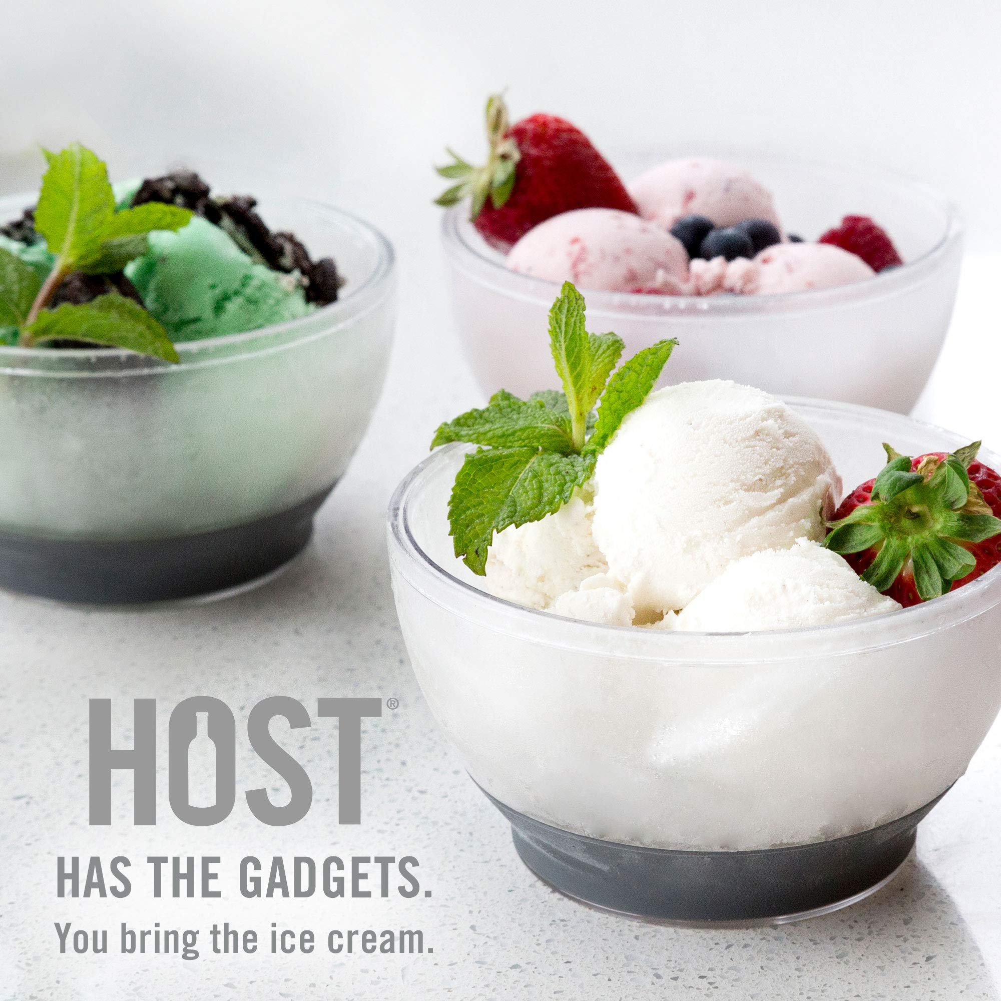 Host Ice Cream Freeze Bowl ideal for fruit snacks and ice cream bowls.