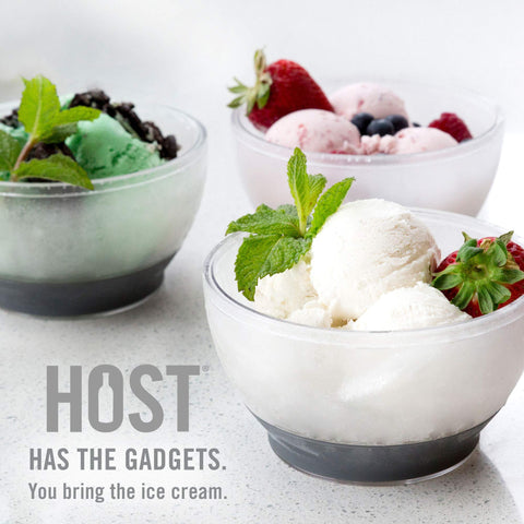 Host Ice Cream Freeze Bowl ideal for fruit snacks and ice cream bowls.