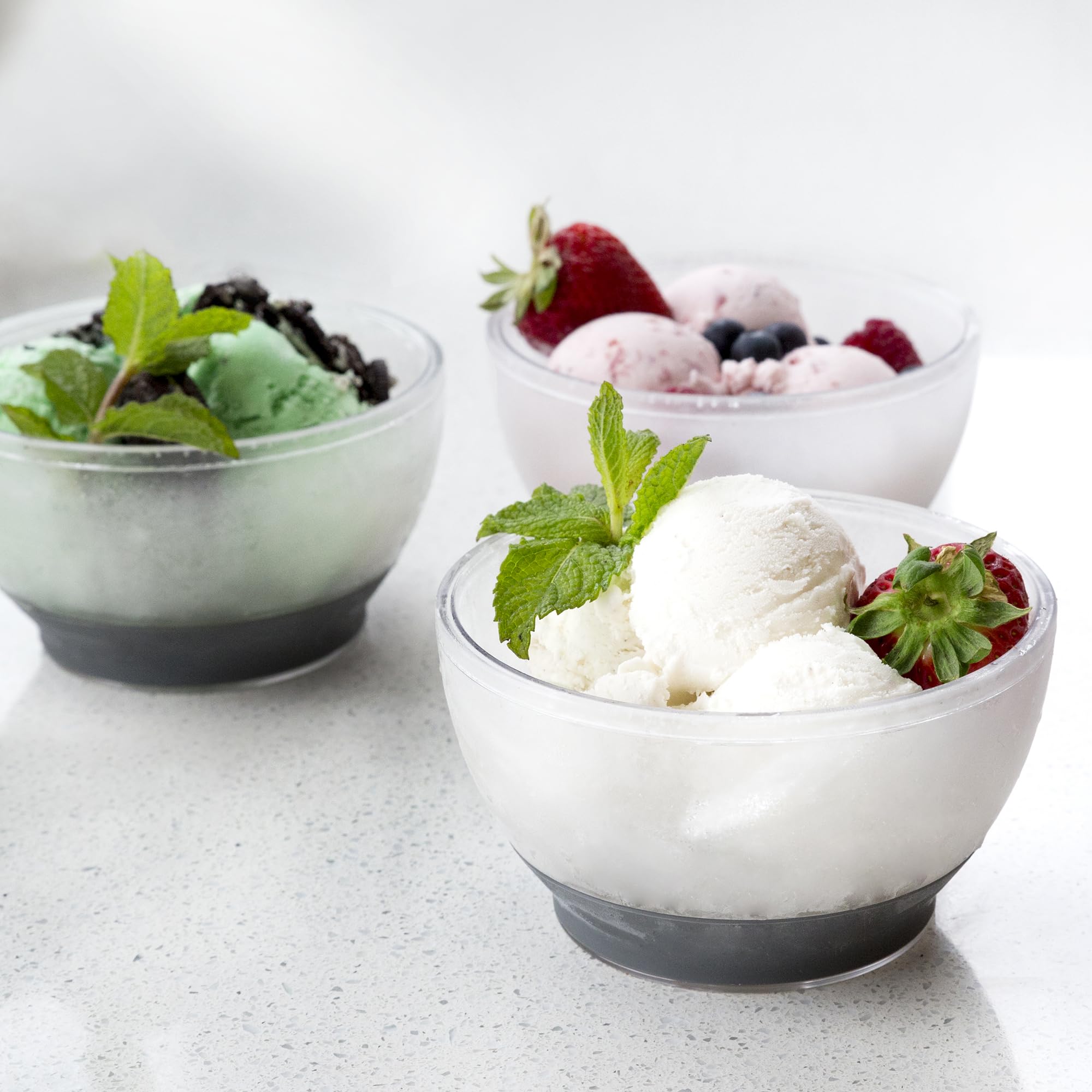 Host Ice Cream Freeze Bowl party setup for a festive dessert presentation.