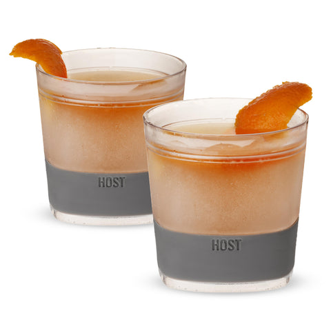 Host Whiskey Freeze glass front view shows gel cooling for steady non-diluted pours