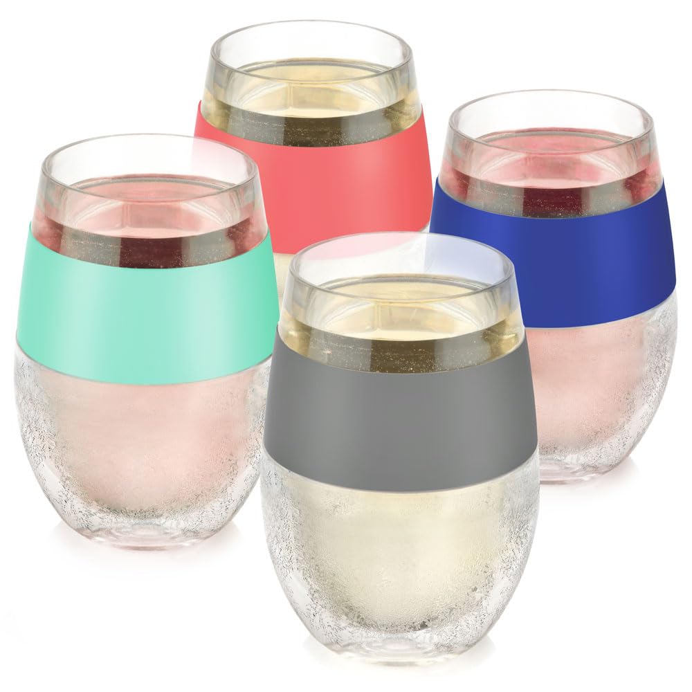 Host Wine Freeze cooling cups set of four for precise white wine chilling