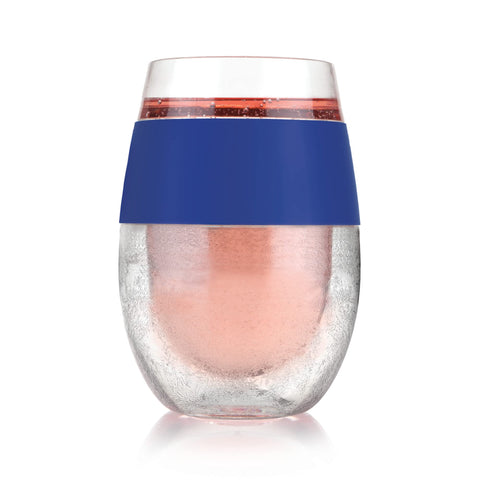 Host Wine Freeze Cup 2-pack stacked demonstrates compact portability for outdoor gatherings.