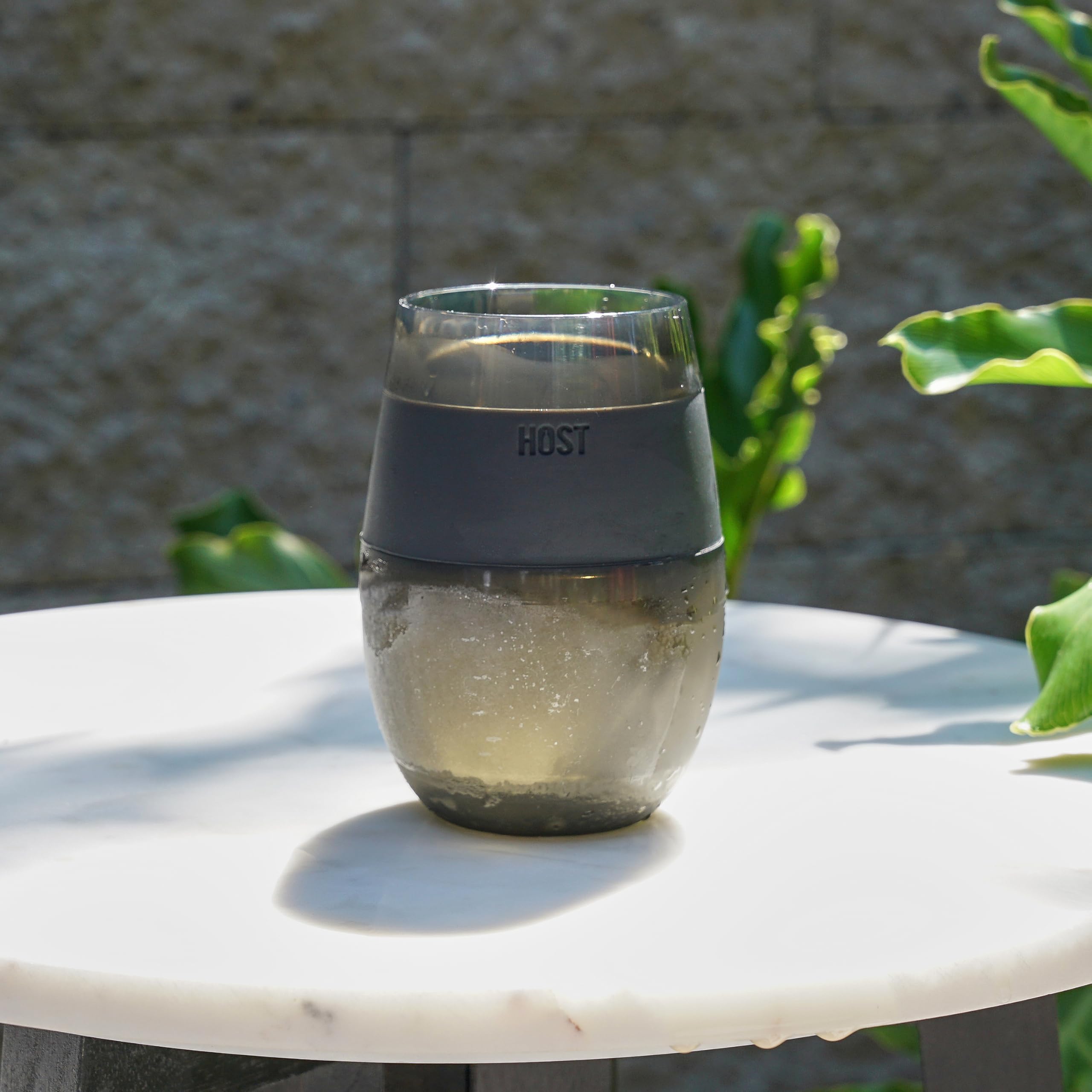 HOST Wine Freeze cup BPA-free-plastic endures outdoor use without compromising safety.