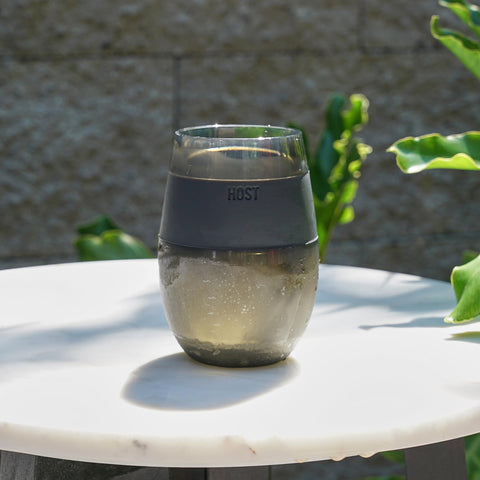 HOST Wine Freeze cup BPA-free-plastic endures outdoor use without compromising safety.
