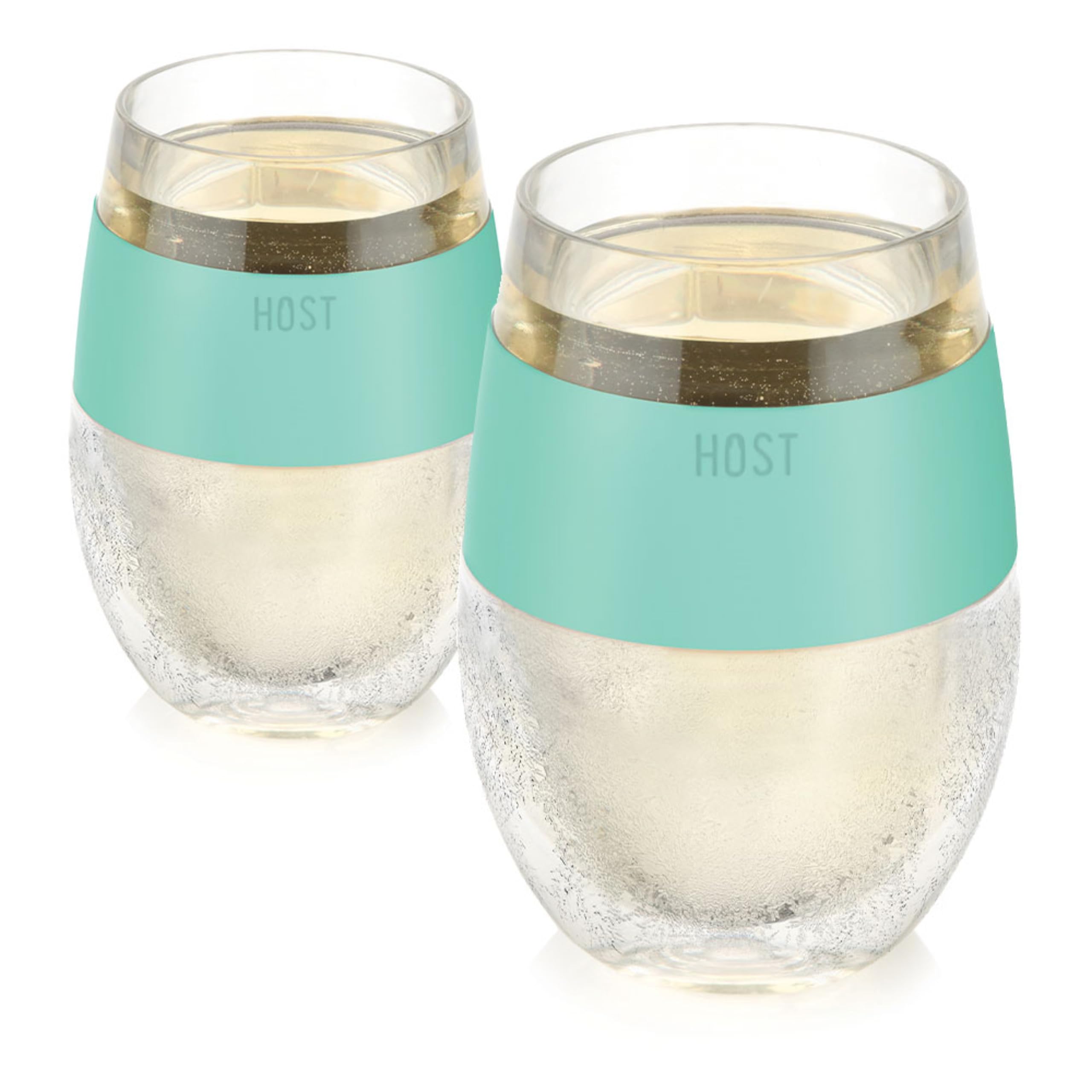 Host Wine Freeze Cup set with empty glasses ready to chill for easy serving