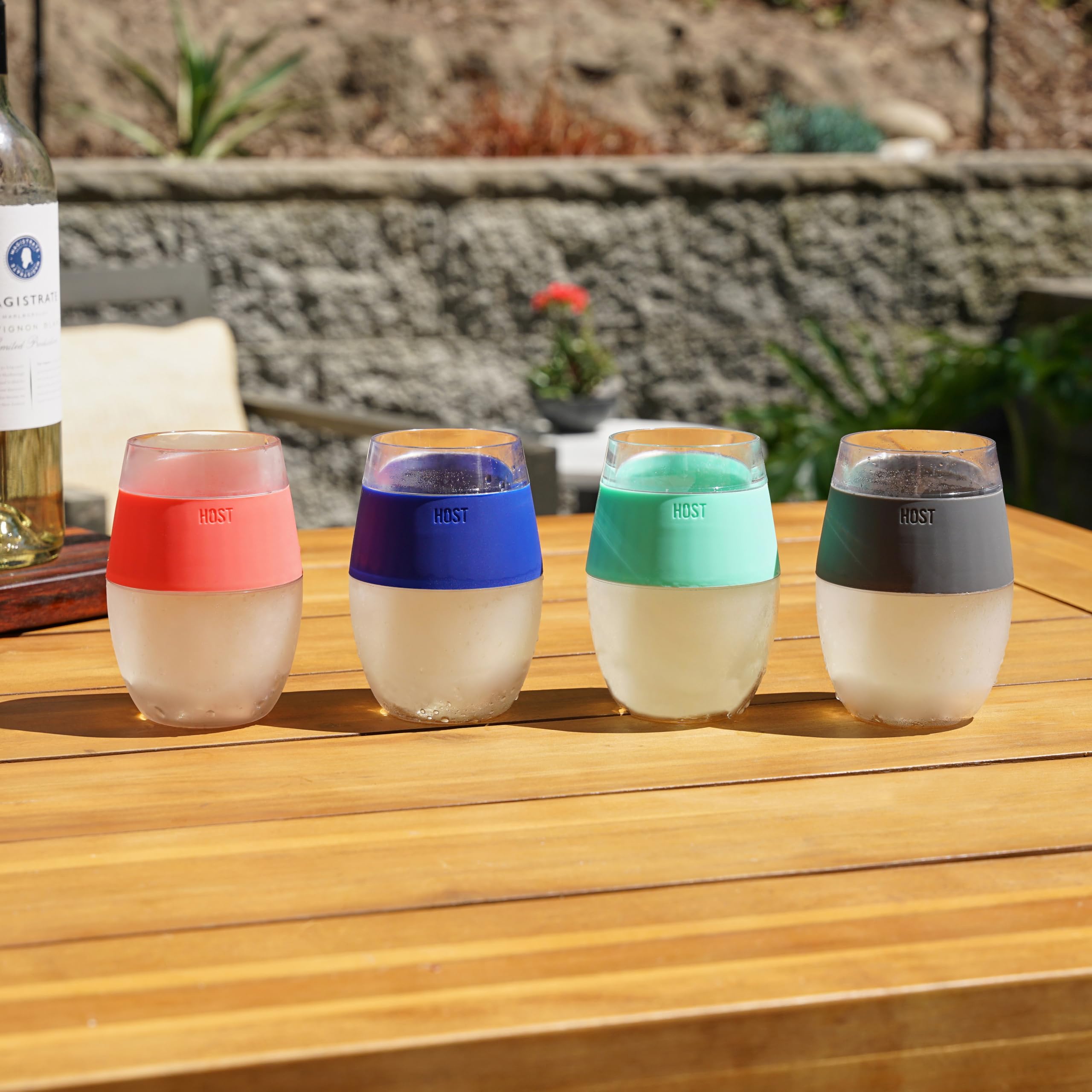 Host Wine Freeze red wine kept at 58-60°F in a chilled glass