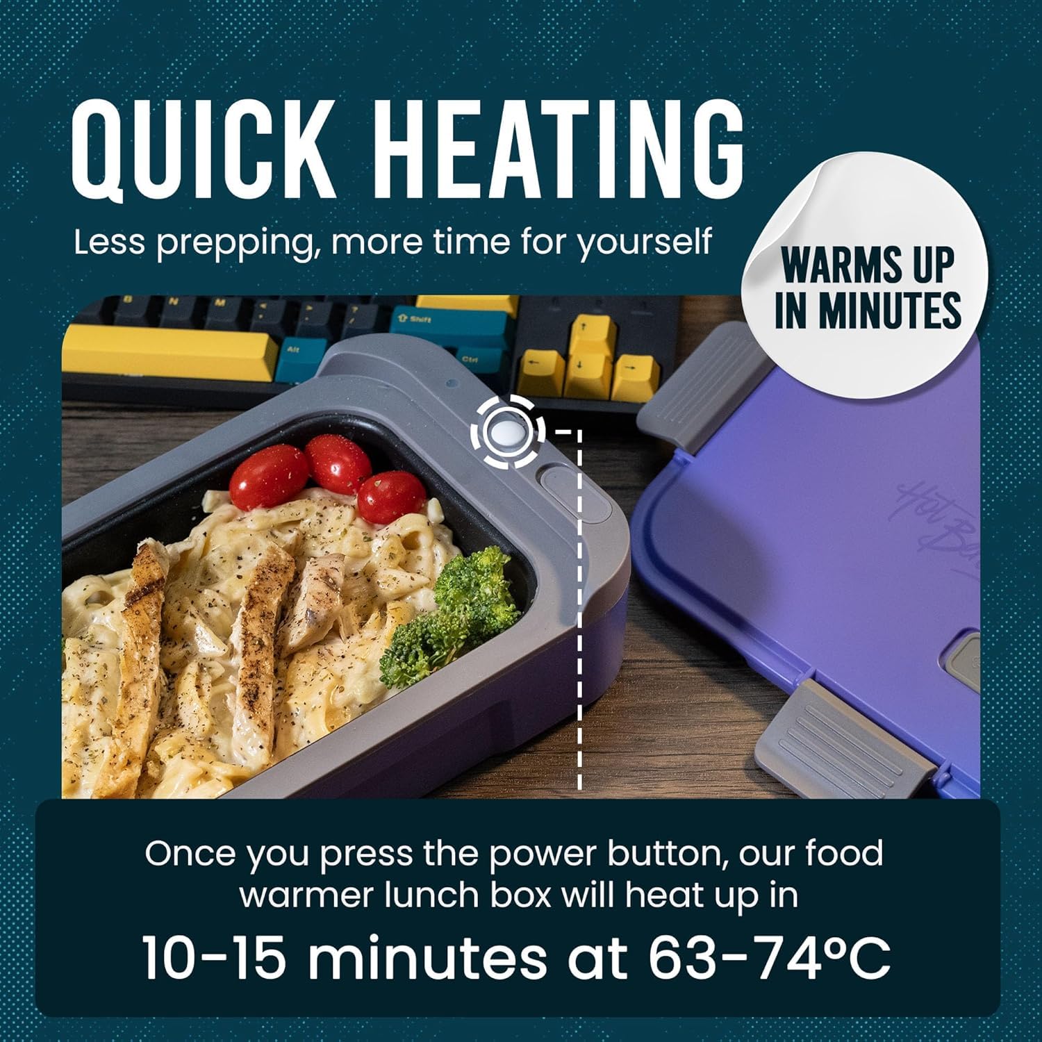 Hot Bento travel and outdoor use; compact design fits bag.