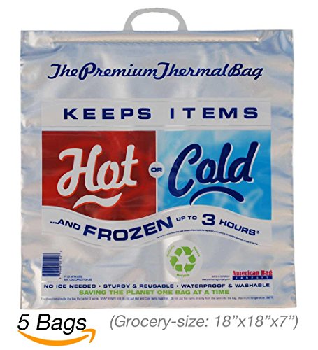 Hot Cold Bag Pinsuko insulated bag folded flat for easy storage.
