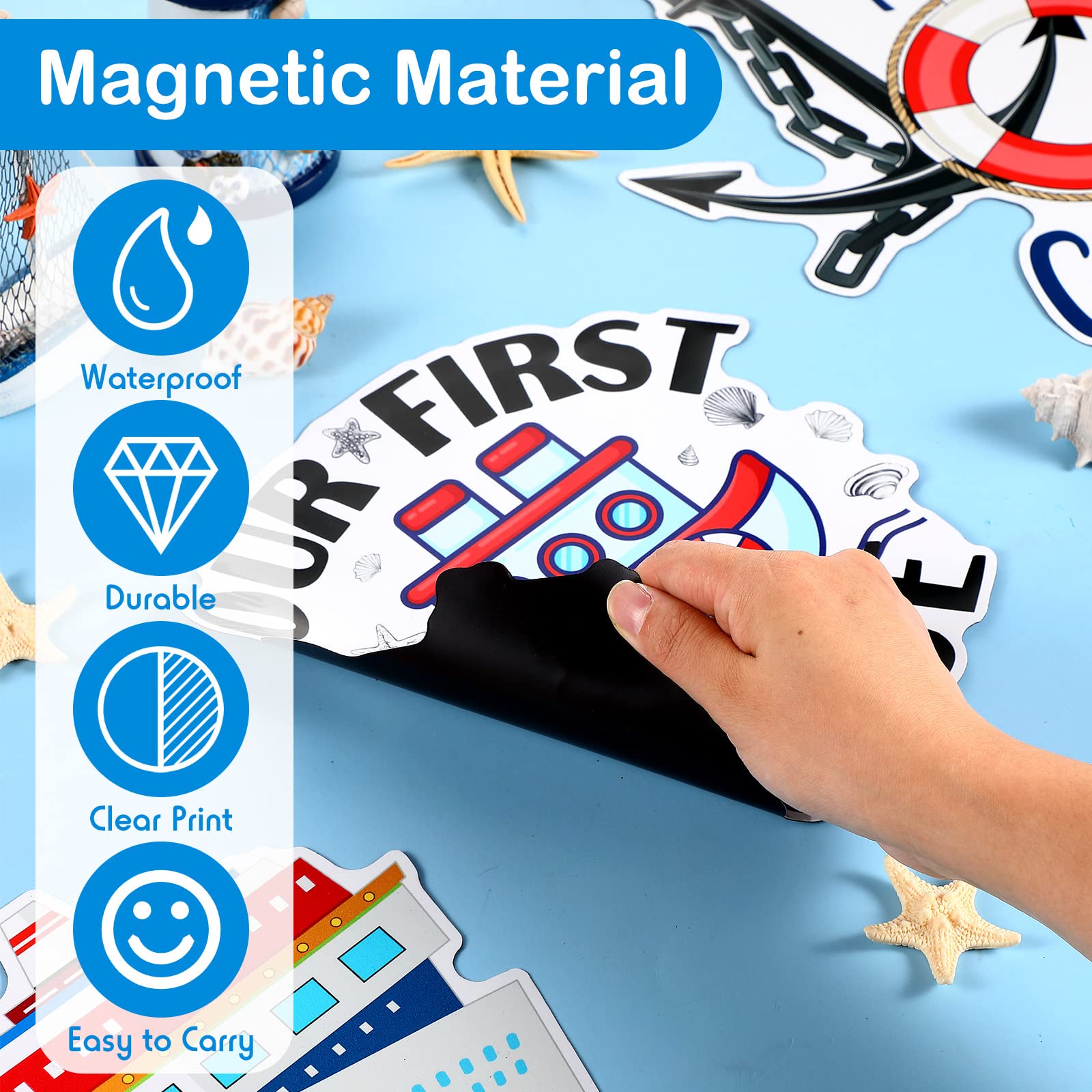 Hoteam lifebuoy magnet: waterproof nautical decor