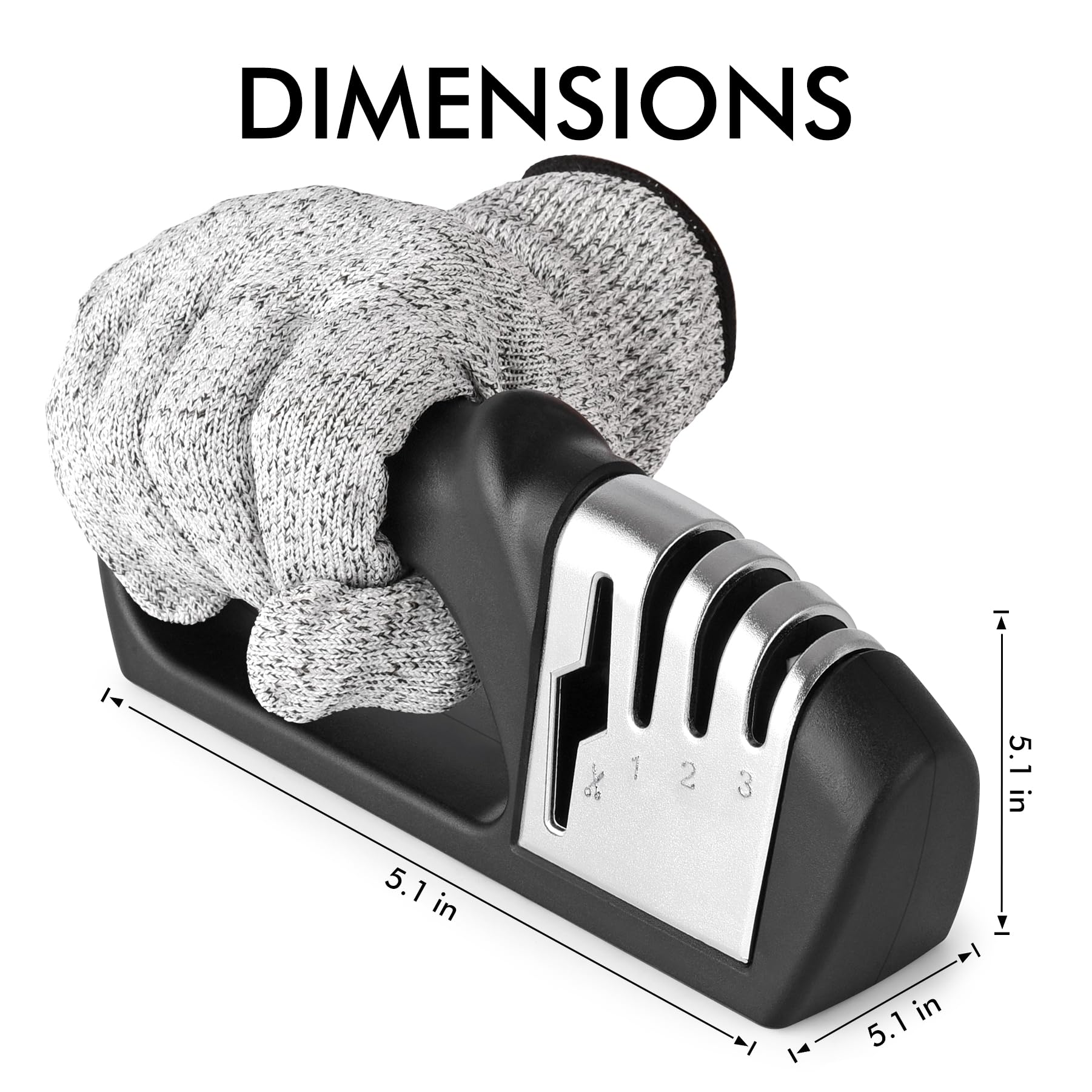 HOTEC 4in1 knife sharpener ceramic stone stage for refined blade finishing