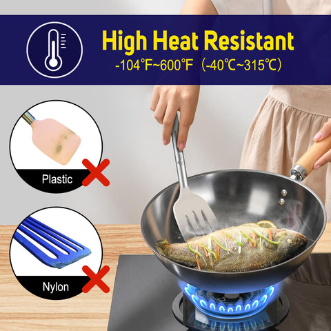 Hotec BPA-free silicone spatulas are dishwasher-safe for easy cleaning