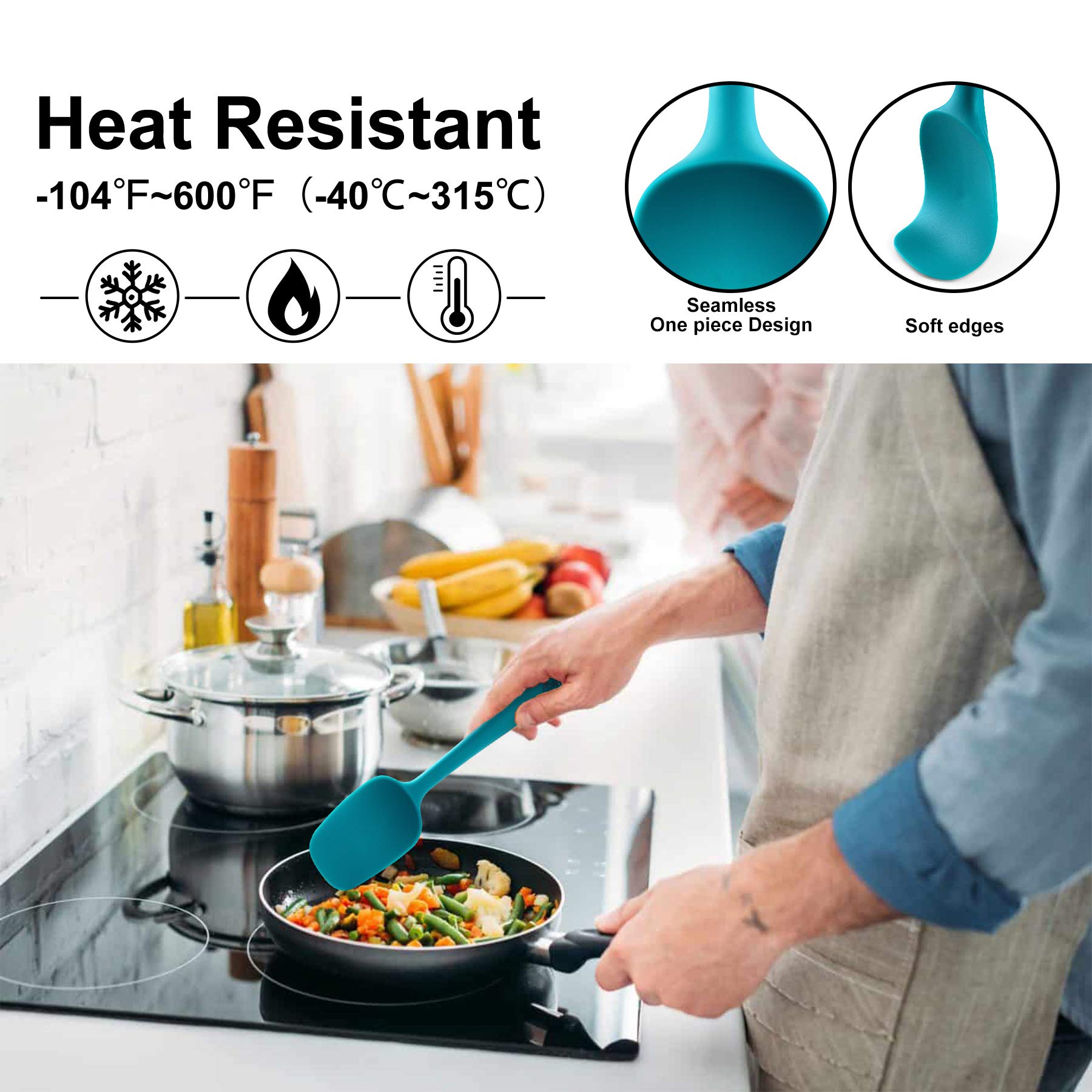 HOTEC dishwasher-safe spatula for quick cleanup after cooking.