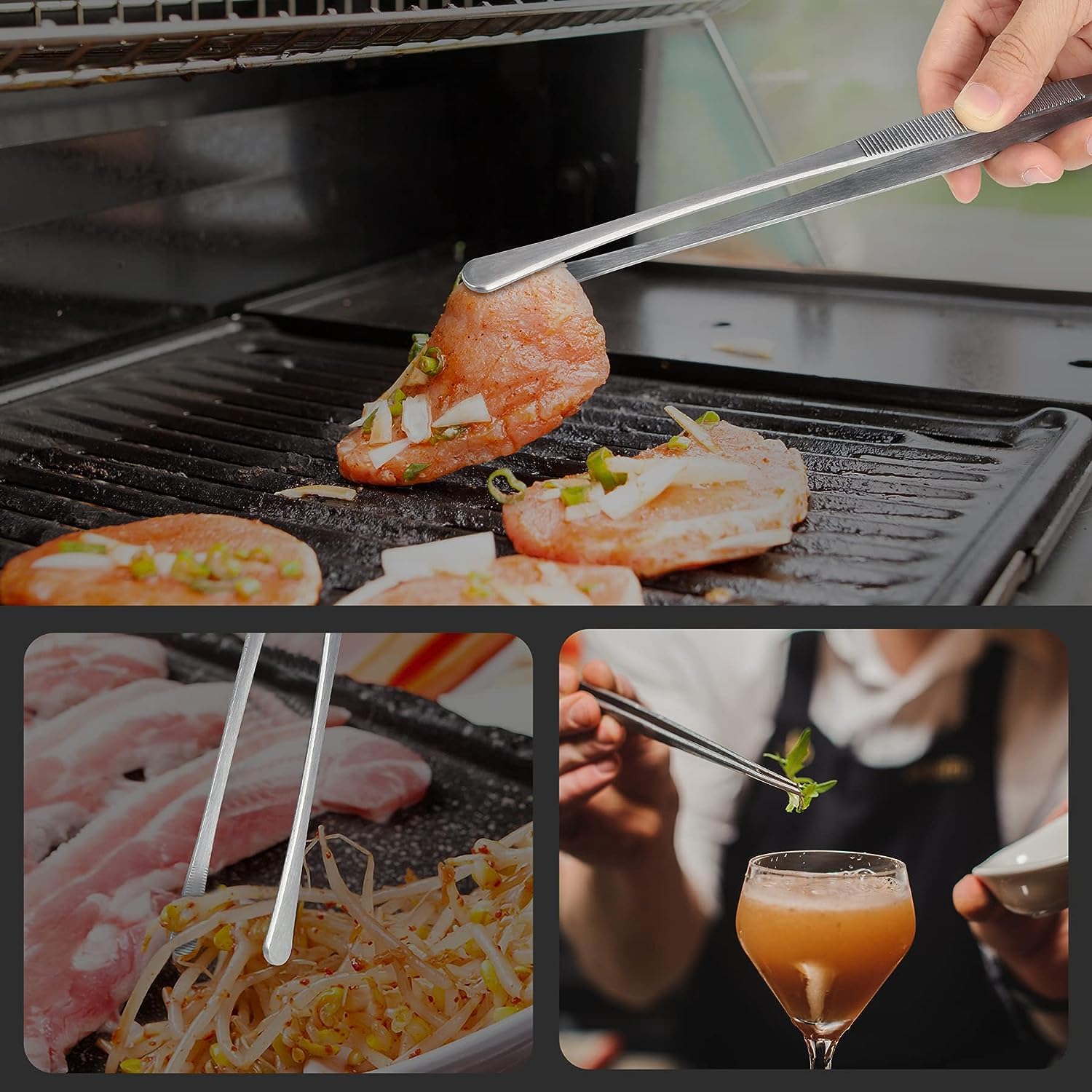 Hotec dishwasher-safe tweezers for easy cleanup.