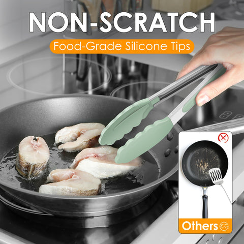 Hotec handle with cushioned silicone provides comfortable non-slip grip.