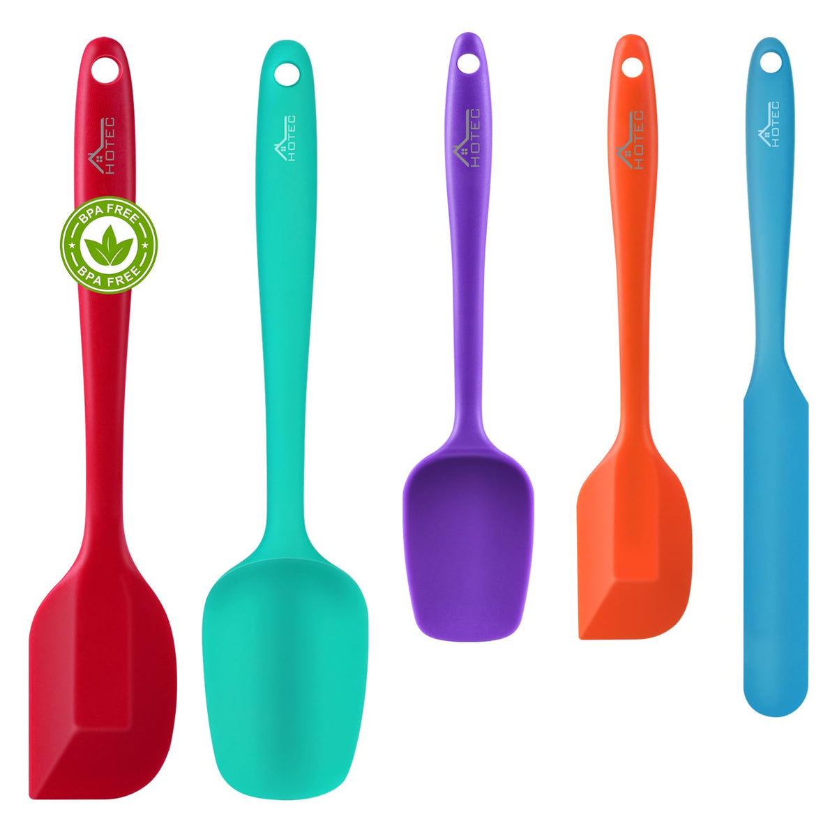 HOTEC heat-resistant silicone spatula set on counter for baking, cooking and mixing