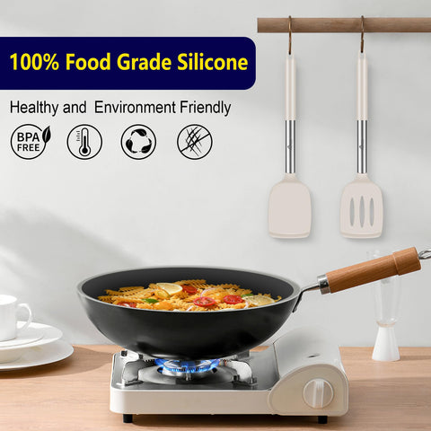 Hotec 13.7-inch spatula set ready for versatile kitchen tasks