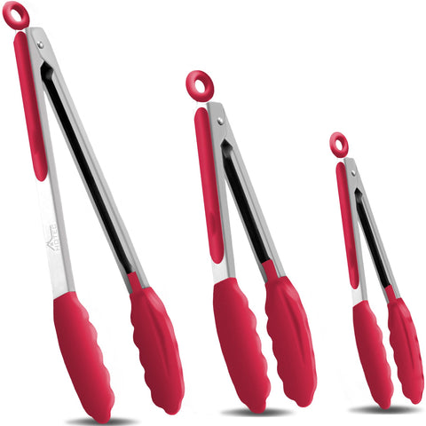 HOTEC premium 7-inch tong with silicone tips for precise flipping